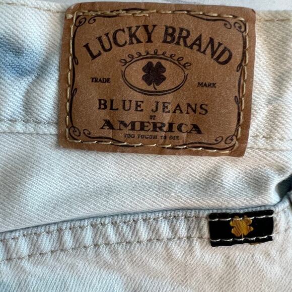 Lucky Brand The Cutoff bleached raw hem denim jeans shorts Size 6/28 - Picture 13 of 16